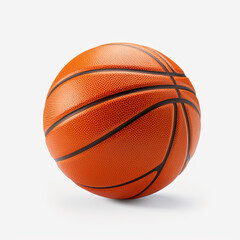 Fototapeta premium a basketball on isolated white background, fully detailed сreated with Generative Ai