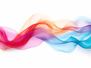 colorful wave isolated on transparent background, transparency image, removed background