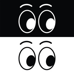 Cartoon eyes icon design, illustration design