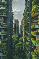 Obraz premium Construction of green buildings is crucial for sustainable urban growth.