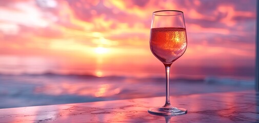 Sunset Serenity with a Toast to Tranquility