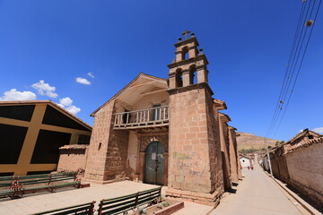 Church in Maras village, Sacred Valley, Peru