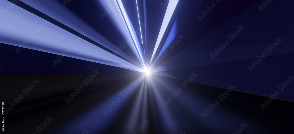 Poster futuristic abstract background explosion glow in space 3d render