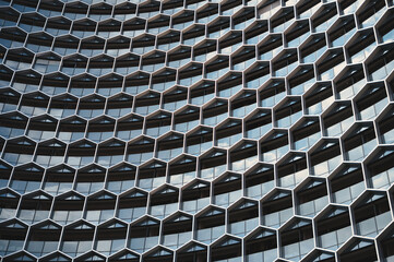 Geometric pattern of modern building facade