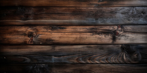 Naklejka premium Dark wooden texture. Rustic three-dimensional wood texture. Wood background сreated with Generative Ai