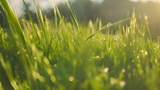 grass with dew drops