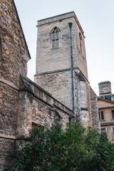 old streets in oxford, England. View around, tourist point of view 