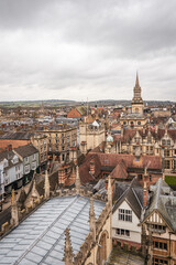 Fototapeta premium old streets in oxford, England. View around, tourist point of view 