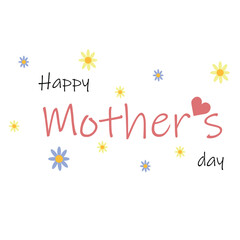 Fototapeta premium Happy Mother's Day greeting card with flowers vector