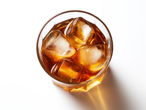 whiskey isolated on transparent background, transparency image, removed background