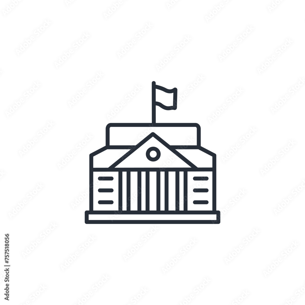 Poster university icon. vector.editable stroke.linear style sign for use web design,logo.symbol illustratio