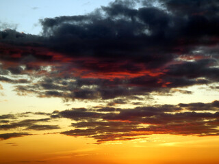 Obraz premium Wonderful sunset on the beach in Warnemünde