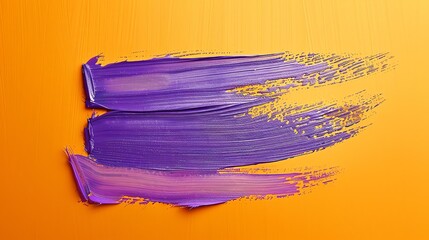 Abstract purple and orange brush strokes. Thick oil paint texture.