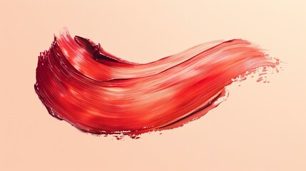 Red fluid creamy texture. Abstract background with dynamic shapes.
