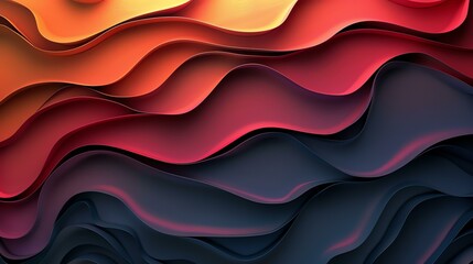 3D rendering of a wavy surface with vibrant colors.