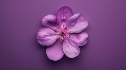 A beautiful purple flower with intricate details. The petals are soft and delicate, and the veins are clearly visible.