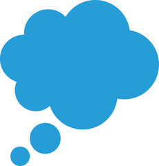 Obraz premium Trendy think bubble in flat style. Think bubble isolated on white background. Cloud line icon Vector art.
