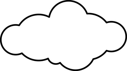 Trendy think bubble in flat style. Think bubble isolated on white background. Cloud line icon Vector art. © Volodymyr