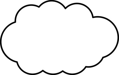 Trendy think bubble in flat style. Think bubble isolated on white background. Cloud line icon Vector art.