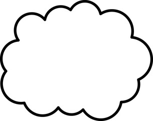 Trendy think bubble in flat style. Think bubble isolated on white background. Cloud line icon Vector art.