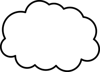 Trendy think bubble in flat style. Think bubble isolated on white background. Cloud line icon Vector art.