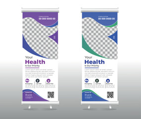 professional roll up stand banner template design