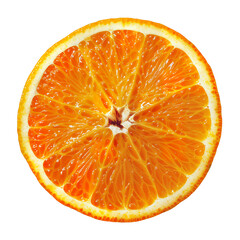 Vibrant Citrus Delight: Juicy Orange Slice for Healthy Recipes and Refreshing Beverages - Isolated on a Transparent Background