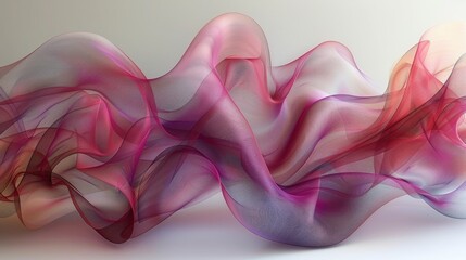 an abstract photo of a pink and purple wave of smoke on a white background with room for text or image.