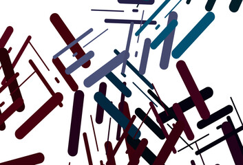 Dark green vector texture with colorful lines.