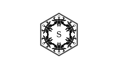 illustration of an ornament alphabetical logo