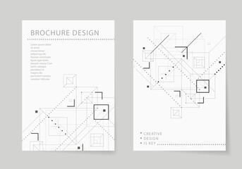 Abstract geometric connect lines and dots. Futuristic data network presentation. Simple science graphic background. Vector network technology concept. Communication polygonal innovation style