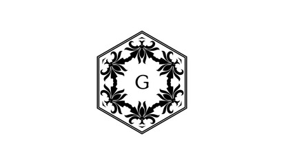 illustration of an ornament alphabetical logo