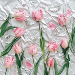Obraz premium flowers tulips background.