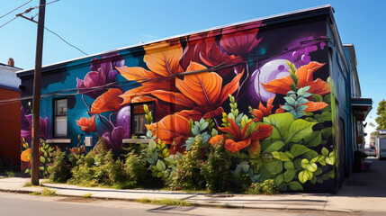 Let the vibrant street art mural be a symbol of resilience and hope in the face of urban challenges.