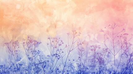Dreamy periwinkle and peach textured background, suggesting imagination and softness.