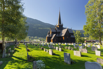Lom Stabkirche, Ottadalen, Oppland, Norwegen