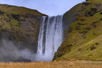 Skogafoss during autumn
