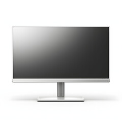 TV 4K Flat Screen in Front of White Background Generative AI

