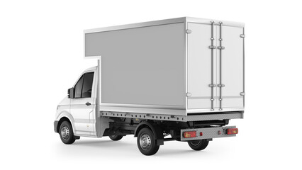 Cargo Vehicle Truck Mockup Back Perspective View