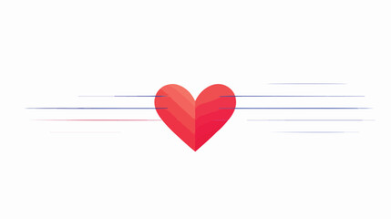 Heart line. Vector cardiogram health medical heartbeat