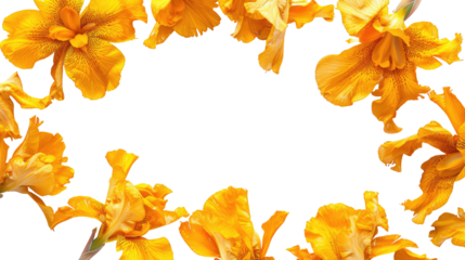 Spring flowers Iris yellow Mockup. Perfume, natural product, handmade, branding, flower background