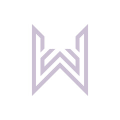 Monogram W design vector logo. Monogram initial letter mark W logo design. Monogram design vector logo. Monogram initial letter mark W logo design. Simple W monogram. Monogram W design logo