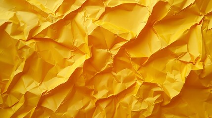 crumpled yellow paper background.