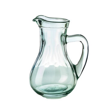 Glass jug isolated on a transparent background