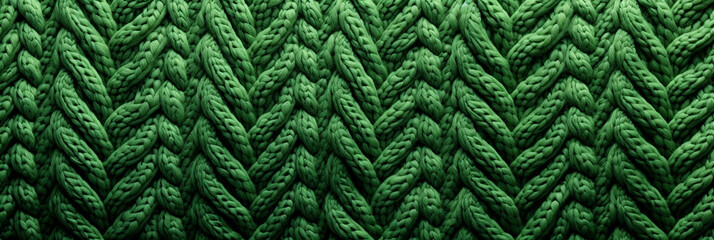 Knitted background in green  сreated with Generative Ai