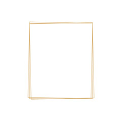 Square golden frame