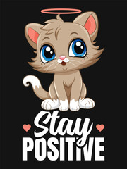 cat t-shirt design template