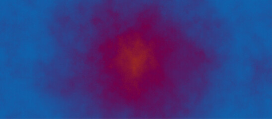 Abstract background with red grunge paper texture and blue watercolor painting background. smoke fog or cloud in center with light border grunge design. red and blue grunge watercolor background.