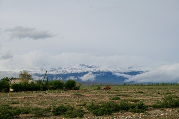 Tian Shan Mountains at Issyk-Kul, Cholpon Ata, Kyrgyzstan