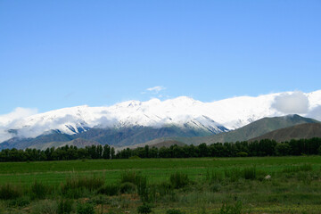 Tian Shan Mountains at Issyk-Kul, Cholpon Ata, Kyrgyzstan